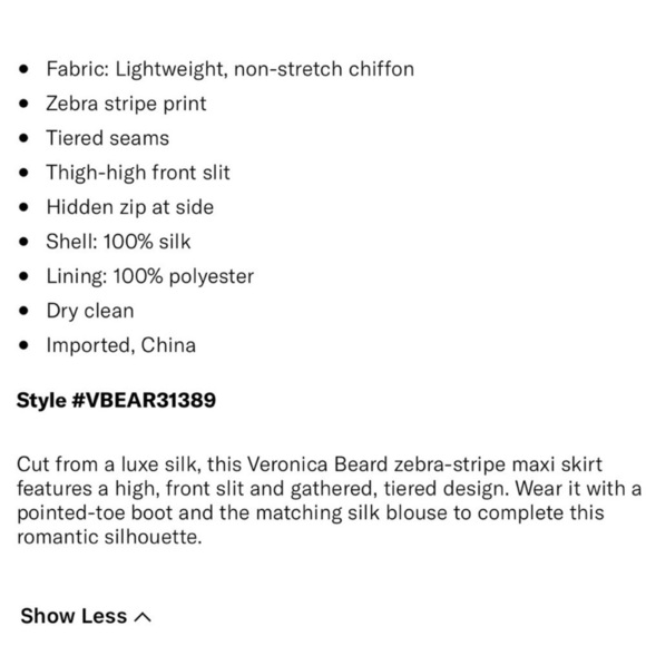 Veronica Beard NWT Serence Maxi Skirt Size 2 in Olive Zebra - Picture 14 of 14